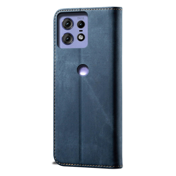 For Motorola Edge 50 Pro 5G Denim Texture Flip Leather Phone Case(Blue) - free shipping - PMC TechLife - Order now!