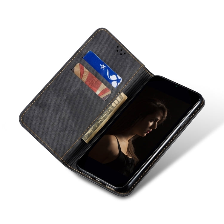 For Motorola Moto G34 5G / G45 5G Denim Texture Flip Leather Phone Case(Black) - free shipping - PMC TechLife - Order now!