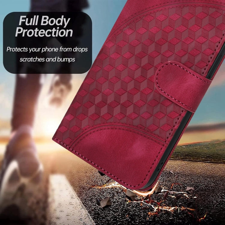 For Motorola Moto G Power 5G 2024 YX0060 Elephant Head Embossed Phone Leather Case with Lanyard(Rose Red) - Motorola Cases by PMC Jewellery | Online Shopping South Africa | PMC Jewellery | Buy Now Pay Later Mobicred