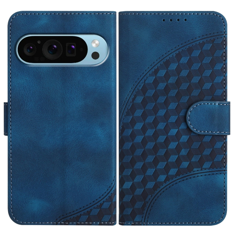 For Google Pixel 9 Pro YX0060 Elephant Head Embossed Phone Leather Case with Lanyard(Royal Blue) - Google Cases by PMC TechLife | Online Shopping South Africa | PMC TechLife | Buy Now Pay Later Mobicred