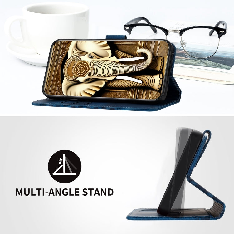 For Google Pixel 9 YX0060 Elephant Head Embossed Phone Leather Case with Lanyard(Royal Blue) - Google Cases by PMC TechLife | Online Shopping South Africa | PMC TechLife | Buy Now Pay Later Mobicred