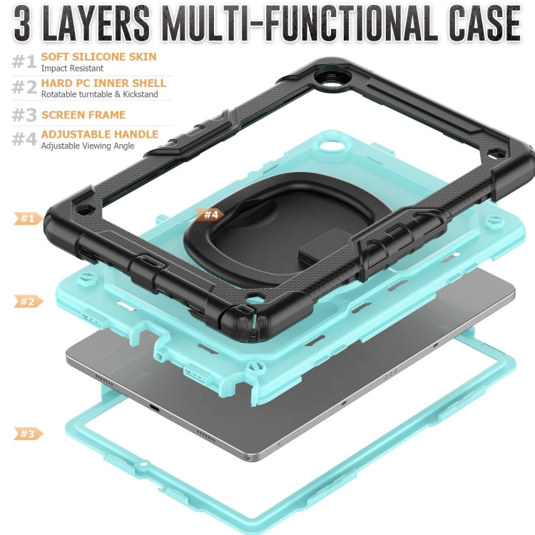 For Samsung Galaxy Tab A9+ Handle Silicone Hydric PC Tablet Case with Shoulder Strap(Light Blue) - Galaxy Tab A9+ by PMC TechLife | Online Shopping South Africa | PMC TechLife