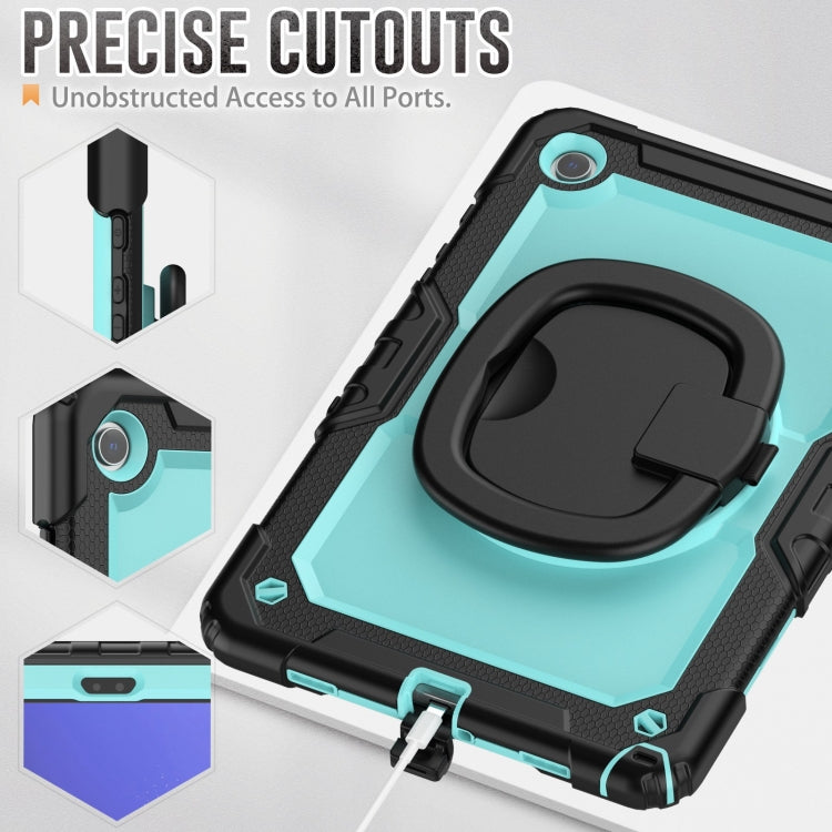 For Samsung Galaxy Tab A9+ Handle Silicone Hydric PC Tablet Case with Shoulder Strap(Light Blue) - Galaxy Tab A9+ by PMC TechLife | Online Shopping South Africa | PMC TechLife