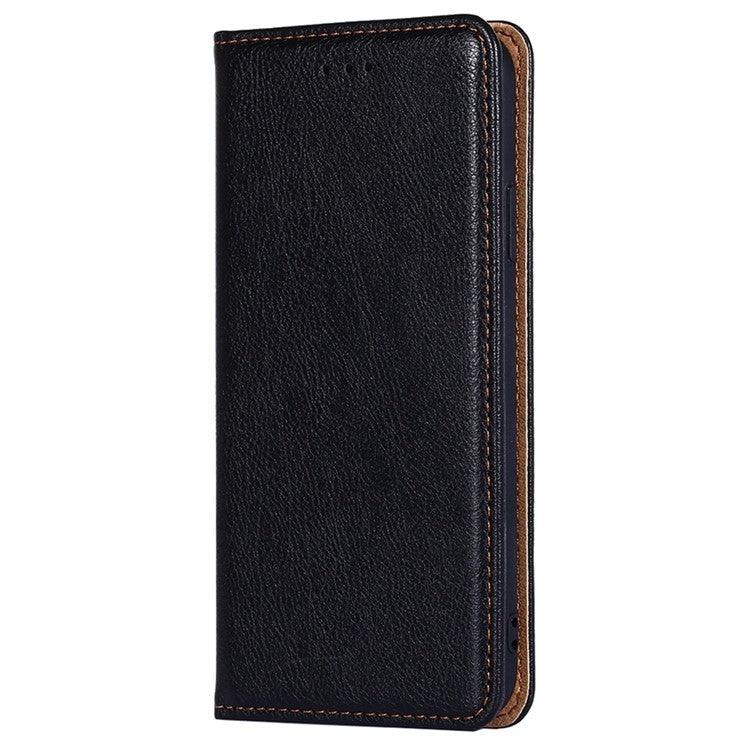 For Motorola Moto G Play 4G 2024 Gloss Oil Solid Color Magnetic Leather Phone Case(Black) - Motorola Cases by PMC Jewellery | Online Shopping South Africa | PMC Jewellery | Buy Now Pay Later Mobicred
