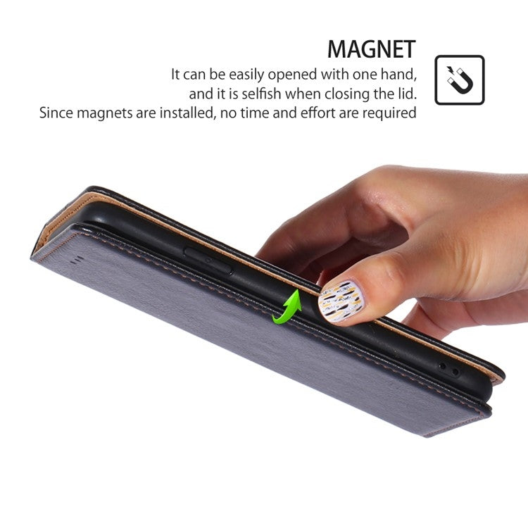 For Motorola Moto G Play 4G 2024 Gloss Oil Solid Color Magnetic Leather Phone Case(Black) - Motorola Cases by PMC Jewellery | Online Shopping South Africa | PMC Jewellery | Buy Now Pay Later Mobicred
