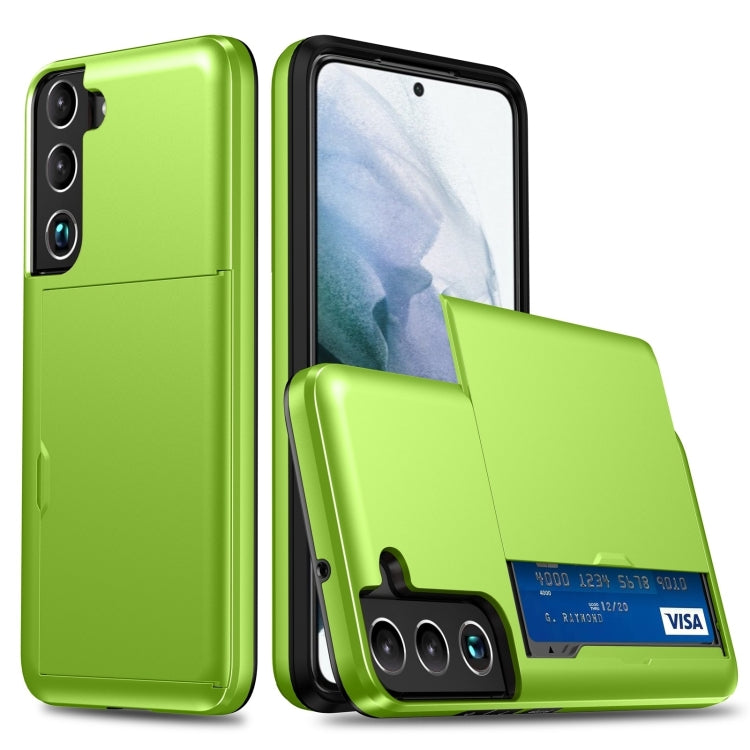 For Samsung Galaxy S24 5G Shockproof Armor Phone Case with Card Slot(Green) - Galaxy S24 5G Cases by PMC TechLife | Online Shopping South Africa | PMC TechLife