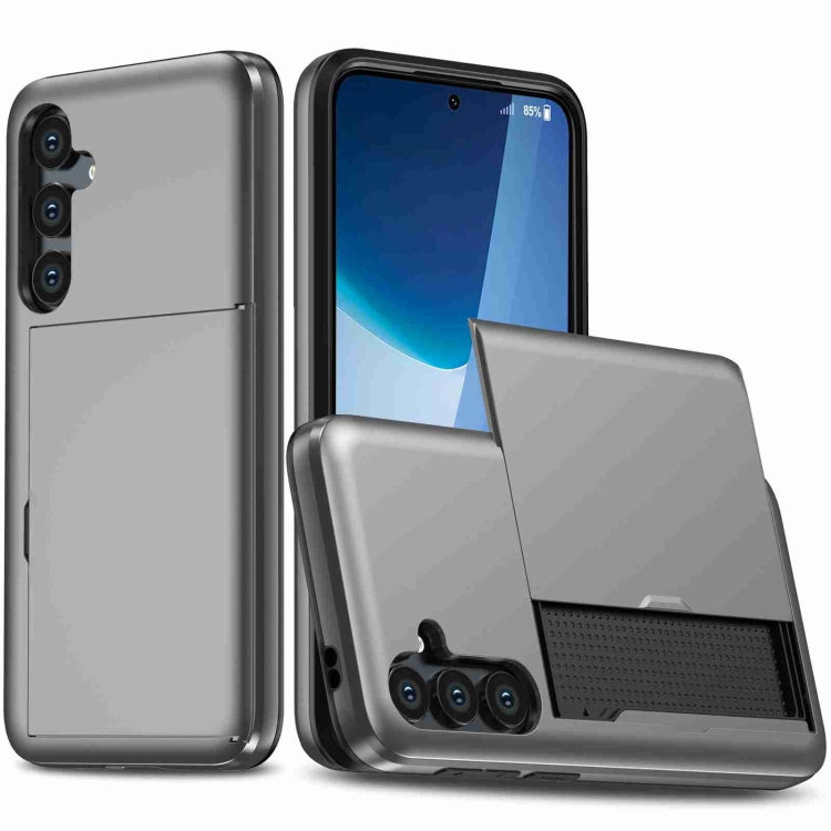 For Samsung Galaxy S24+ 5G Shockproof Armor Phone Case with Card Slot(Grey) - Galaxy S24+ 5G Cases by PMC TechLife | Online Shopping South Africa | PMC TechLife | Buy Now Pay Later Mobicred