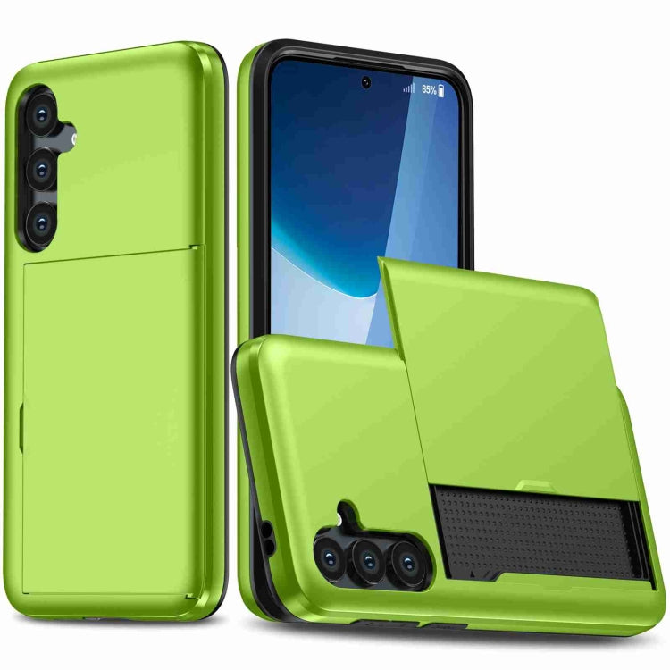 For Samsung Galaxy S24+ 5G Shockproof Armor Phone Case with Card Slot(Green) - Galaxy S24+ 5G Cases by PMC TechLife | Online Shopping South Africa | PMC TechLife