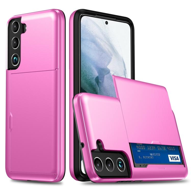 For Samsung Galaxy S25+ 5G Shockproof Armor Phone Case with Card Slot(Rose Red) - free shipping - PMC Jewellery - Order now!