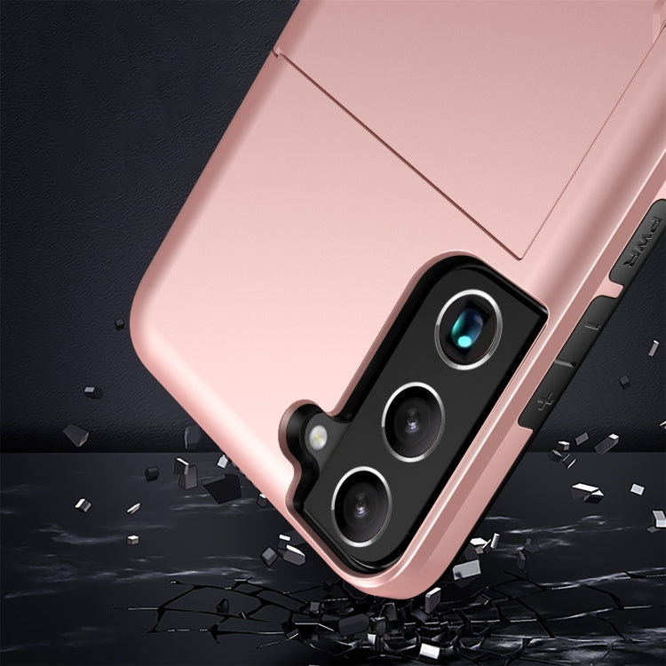 For Samsung Galaxy S25+ 5G Shockproof Armor Phone Case with Card Slot(Rose Red) - free shipping - PMC Jewellery - Order now!