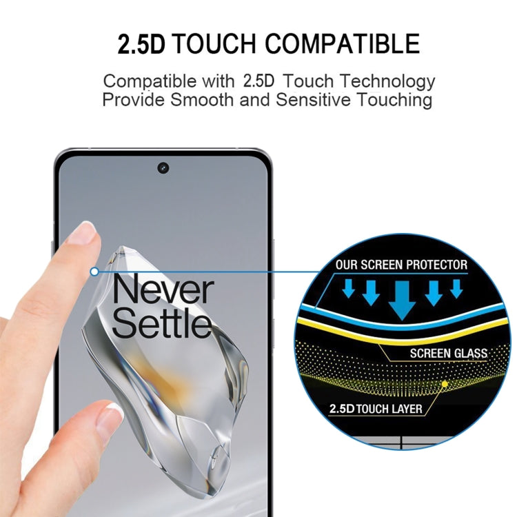 For OnePlus 12 9H HD 3D Curved Edge Tempered Glass Film(Black) - OnePlus Tempered Glass by PMC TechLife | Online Shopping South Africa | PMC TechLife
