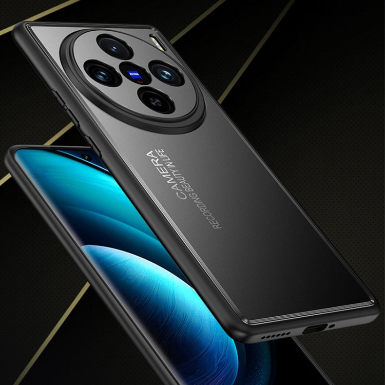 For vivo X100 Pro Frosted Metal Phone Case(Blue) - free shipping - PMC TechLife - Order now!