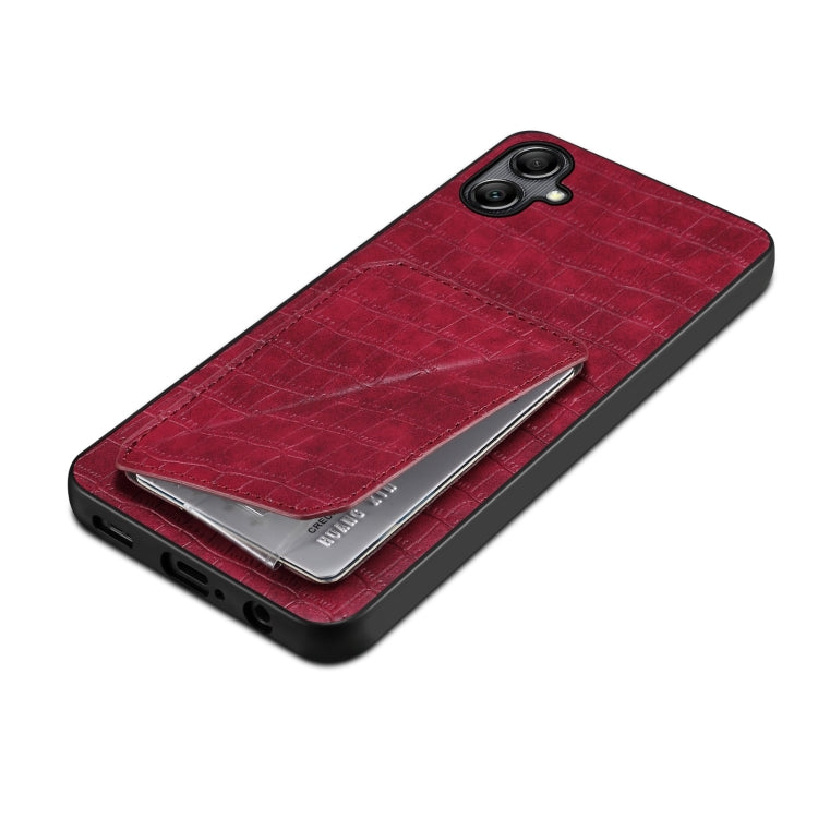 For Samsung Galaxy S24 Ultra 5G Denior Imitation Crocodile Leather Back Phone Case with Holder(Rose Red) - free shipping - PMC Jewellery - Order now!