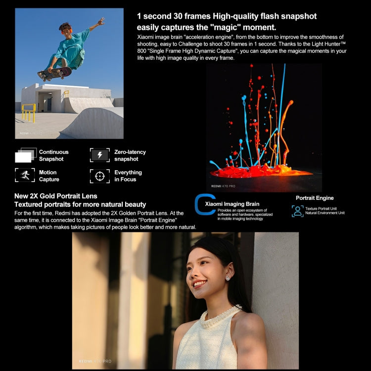 Xiaomi Redmi K70 Pro, 16GB+256GB,  6.67 inch HyperOS Qualcomm Snapdragon 8 Gen 3 Octa Core 4nm up to 3.3GHz, NFC, Network: 5G(Silver) - free shipping - PMc TechLife - Order now!