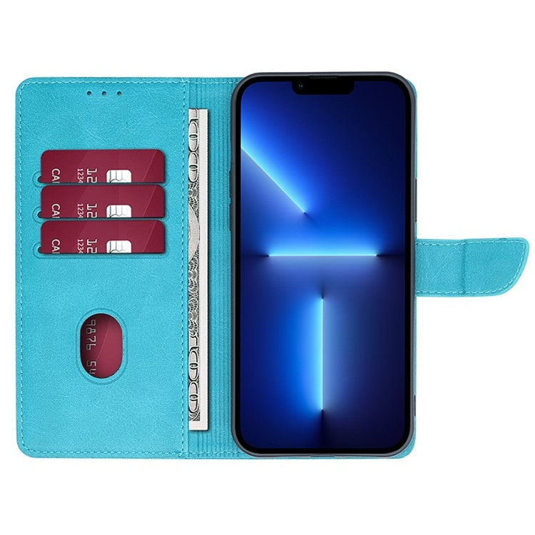 For Motorola Moto G Play 4G 2024 Calf Texture Buckle Flip Leather Phone Case(Light Blue) - Motorola Cases by PMC Jewellery | Online Shopping South Africa | PMC Jewellery | Buy Now Pay Later Mobicred