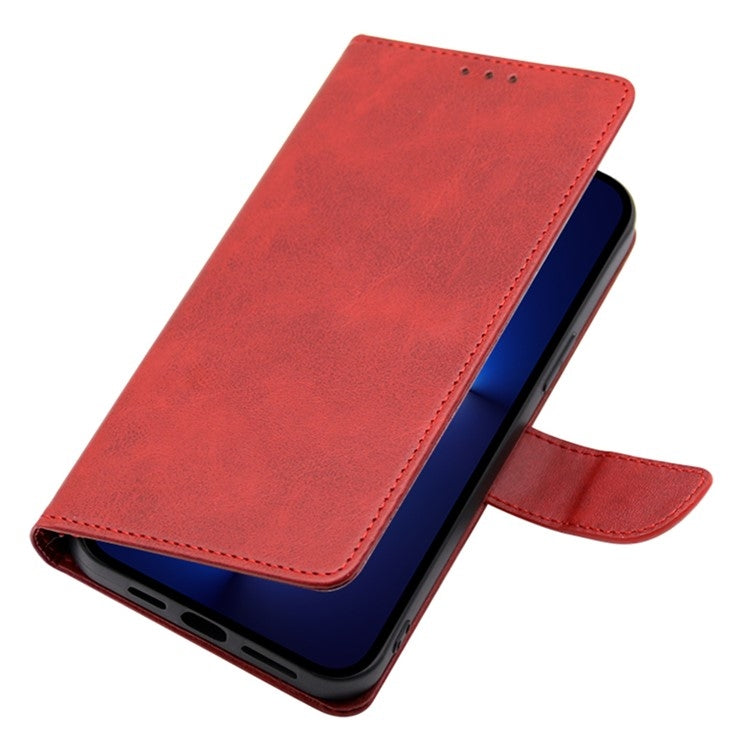 For Motorola Moto G Play 4G 2024 Calf Texture Buckle Flip Leather Phone Case(Red) - Motorola Cases by PMC Jewellery | Online Shopping South Africa | PMC Jewellery | Buy Now Pay Later Mobicred