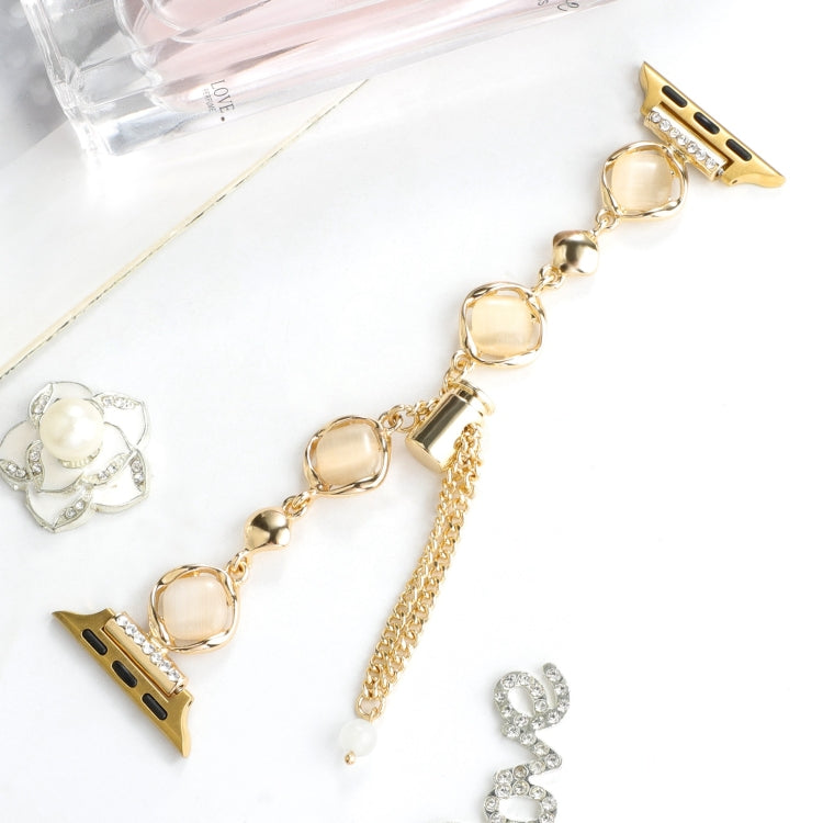 For Apple Watch Series 9 45mm Shell Metal Chain Bracelet Watch Band(Gold) - free shipping - PMC TechLife - Order now!