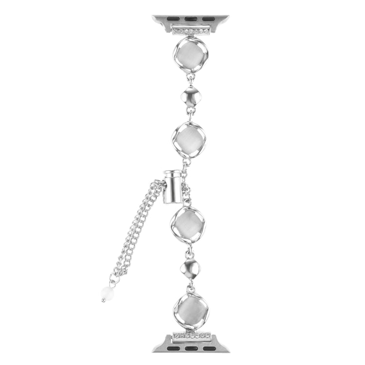 For Apple Watch Series 8 45mm Shell Metal Chain Bracelet Watch Band(Silver) - Watch Bands by PMC TechLife | Online Shopping South Africa | PMC TechLife | Buy Now Pay Later Mobicred