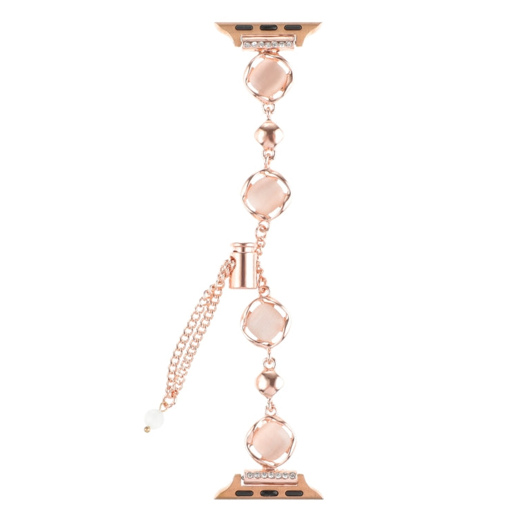 For Apple Watch Series 2 42mm Shell Metal Chain Bracelet Watch Band(Rose Gold) - free shipping - PMC TechLife - Order now!