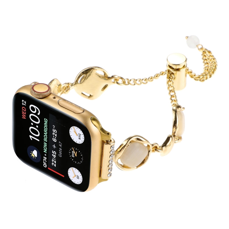 For Apple Watch Series 2 38mm Shell Metal Chain Bracelet Watch Band(Gold) - Watch Bands by PMC TechLife | Online Shopping South Africa | PMC TechLife