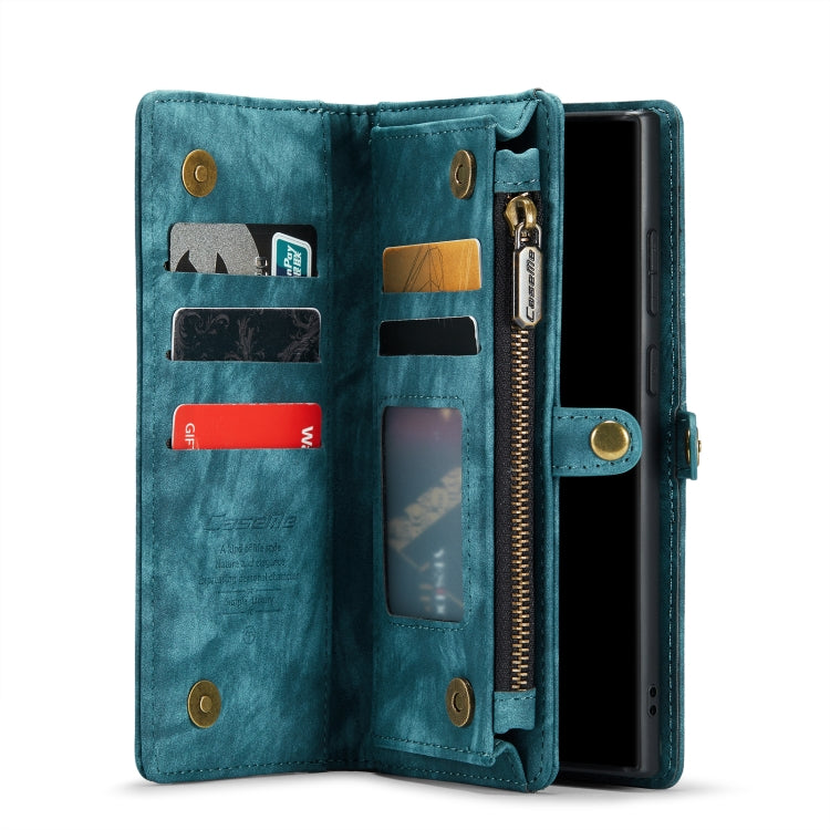 For Samsung Galaxy Note20 CaseMe-008 Detachable Multifunctional Horizontal Flip Leather Case with Card Slot & Holder & Zipper Wallet & Photo Frame(Blue) - free shipping - PMC Jewellery - Order now!