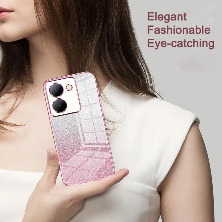 For vivo iQOO Z9x Gradient Glitter Powder Electroplated Phone Case(Purple) - vivo Cases by PMC TechLife | Online Shopping South Africa | PMC TechLife | Buy Now Pay Later Mobicred