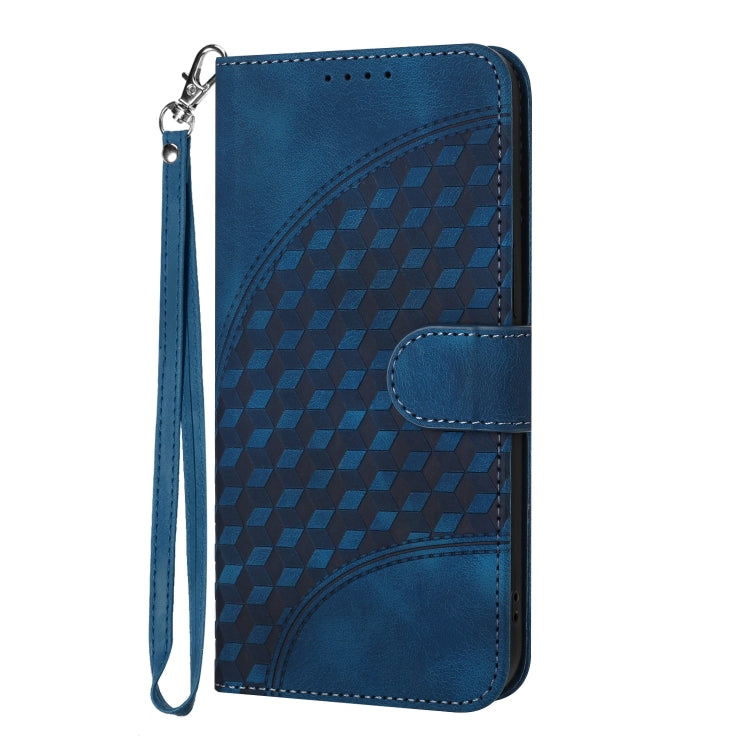 For Samsung Galaxy S22 5G YX0060 Elephant Head Embossed Phone Leather Case with Lanyard(Royal Blue) - Galaxy S22 5G Cases by PMC TechLife | Online Shopping South Africa | PMC TechLife