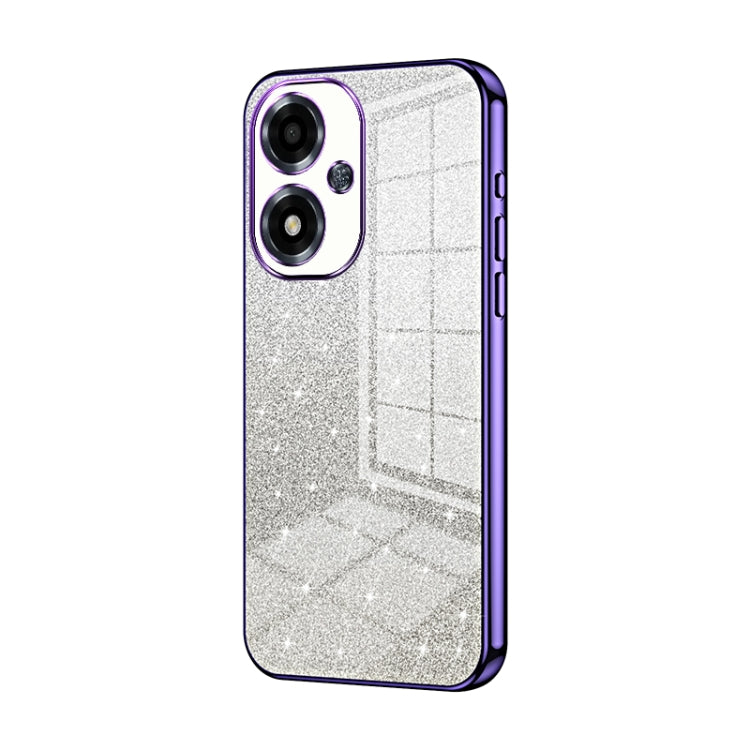 For OPPO A2m Gradient Glitter Powder Electroplated Phone Case(Purple) - OPPO Cases by PMC TechLife | Online Shopping South Africa | PMC TechLife | Buy Now Pay Later Mobicred