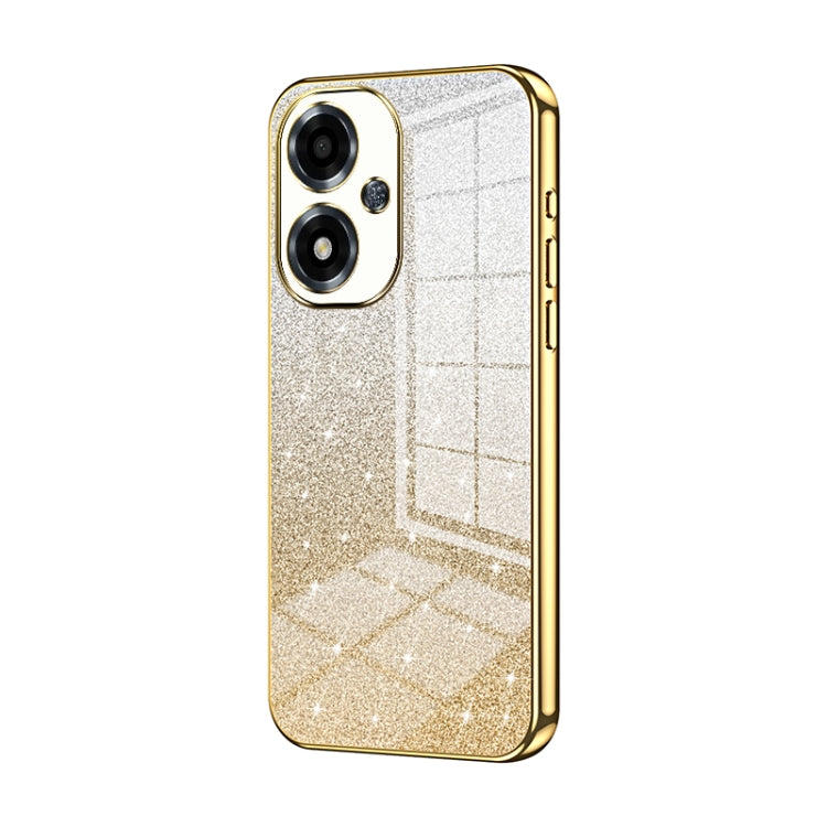 For OPPO A2m Gradient Glitter Powder Electroplated Phone Case(Gold) - OPPO Cases by PMC TechLife | Online Shopping South Africa | PMC TechLife | Buy Now Pay Later Mobicred
