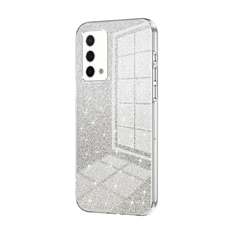 For OPPO K9 Gradient Glitter Powder Electroplated Phone Case(Transparent) - free shipping - PMC TechLife - Order now!