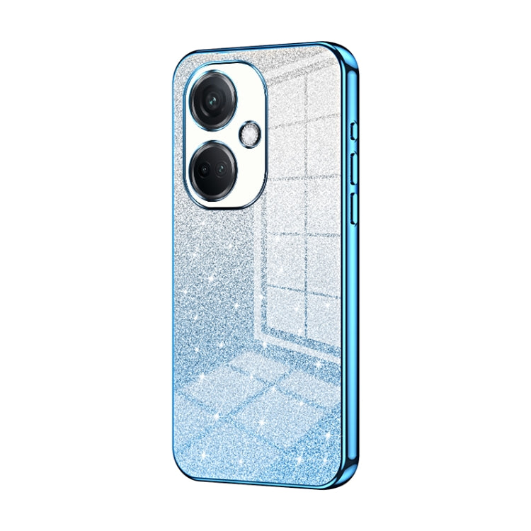 For OPPO K11 Gradient Glitter Powder Electroplated Phone Case(Blue) - OPPO Cases by PMC TechLife | Online Shopping South Africa | PMC TechLife | Buy Now Pay Later Mobicred