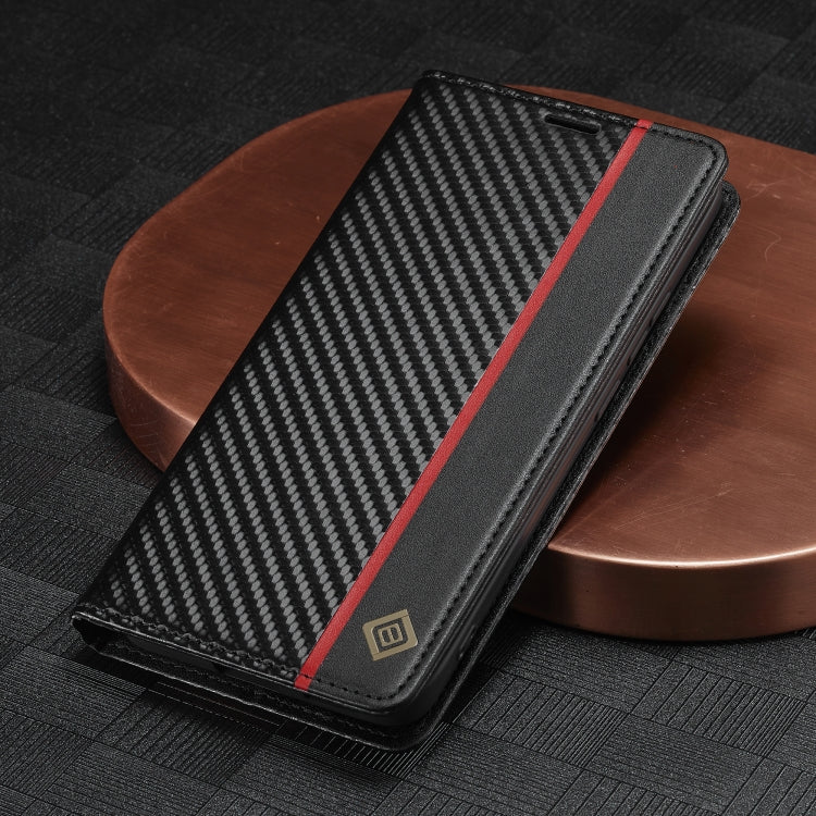 For Xiaomi Poco X6 Pro 5G LC.IMEEKE Carbon Fiber Texture Flip Leather Phone Case(Vertical Black) - free shipping - PMC TechLife - Order now!