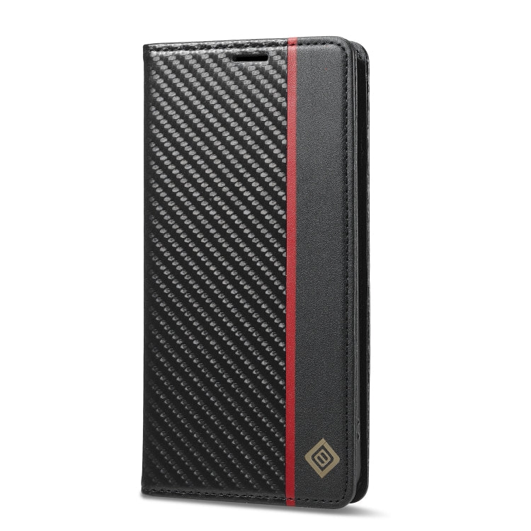 For Xiaomi Poco X6 Pro 5G LC.IMEEKE Carbon Fiber Texture Flip Leather Phone Case(Vertical Black) - free shipping - PMC TechLife - Order now!