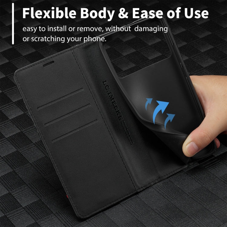 For Xiaomi Poco X6 Pro 5G LC.IMEEKE Carbon Fiber Texture Flip Leather Phone Case(Vertical Black) - free shipping - PMC TechLife - Order now!