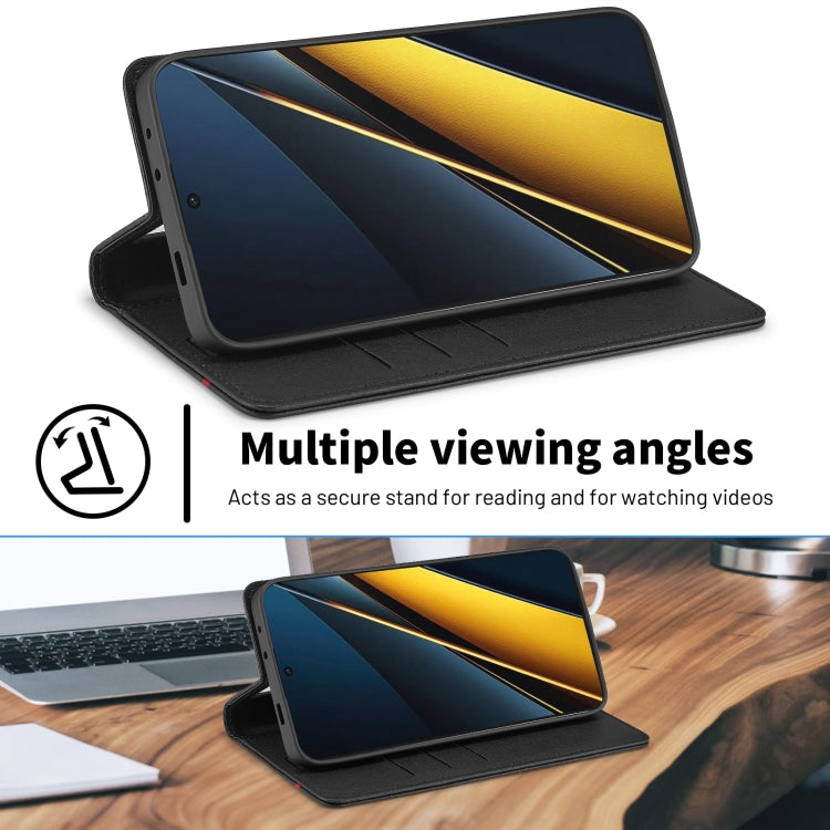 For Xiaomi Poco X6 Pro 5G LC.IMEEKE Carbon Fiber Texture Flip Leather Phone Case(Vertical Black) - free shipping - PMC TechLife - Order now!