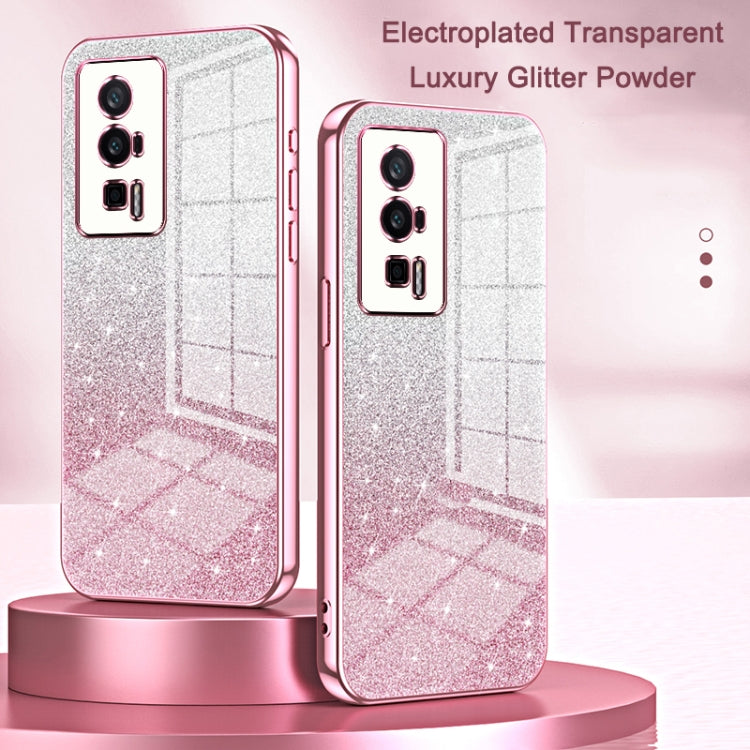For Xiaomi 14 Gradient Glitter Powder Electroplated Phone Case(Pink) - 14 Cases by PMC TechLife | Online Shopping South Africa | PMC TechLife | Buy Now Pay Later Mobicred