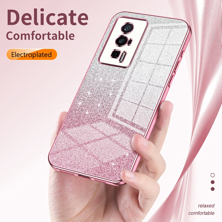 For Xiaomi 14 Ultra Gradient Glitter Powder Electroplated Phone Case(Purple) - 14 Ultra Cases by PMC TechLife | Online Shopping South Africa | PMC TechLife | Buy Now Pay Later Mobicred