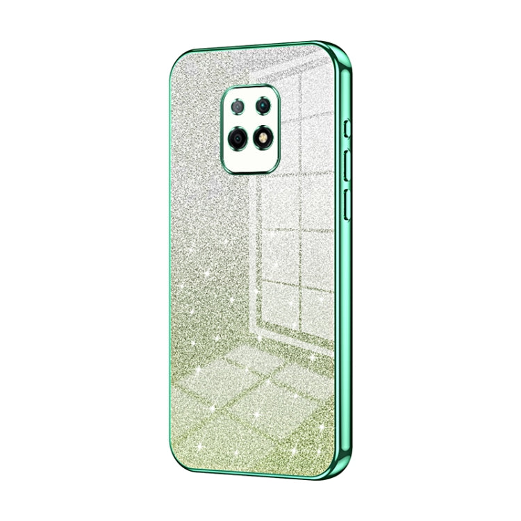 For Xiaomi Redmi 10X 5G Gradient Glitter Powder Electroplated Phone Case(Green) - Xiaomi Cases by PMC TechLife | Online Shopping South Africa | PMC TechLife | Buy Now Pay Later Mobicred