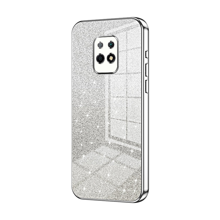 For Xiaomi Redmi 10X 5G Gradient Glitter Powder Electroplated Phone Case(Silver) - Xiaomi Cases by PMC TechLife | Online Shopping South Africa | PMC TechLife | Buy Now Pay Later Mobicred