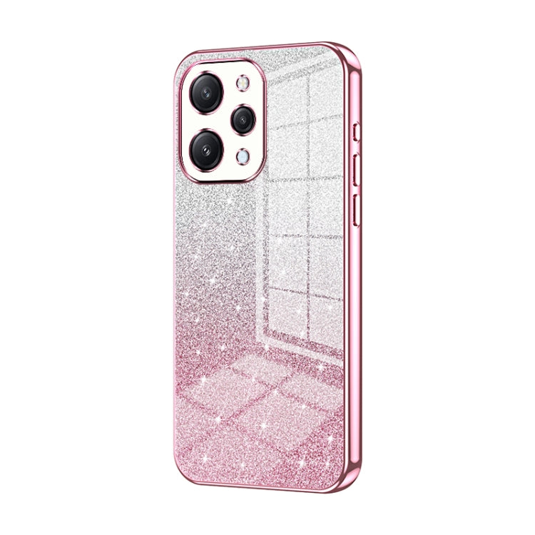 For Xiaomi Redmi 12 / Redmi Note 12R Gradient Glitter Powder Electroplated Phone Case(Pink) - Xiaomi Cases by PMC TechLife | Online Shopping South Africa | PMC TechLife | Buy Now Pay Later Mobicred