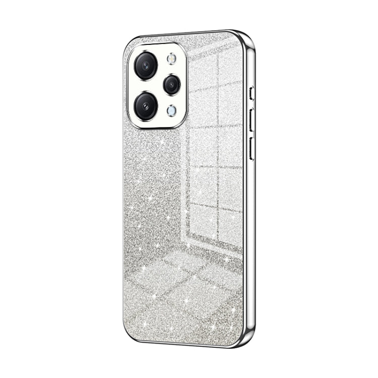 For Xiaomi Redmi 12 / Redmi Note 12R Gradient Glitter Powder Electroplated Phone Case(Silver) - Xiaomi Cases by PMC TechLife | Online Shopping South Africa | PMC TechLife | Buy Now Pay Later Mobicred