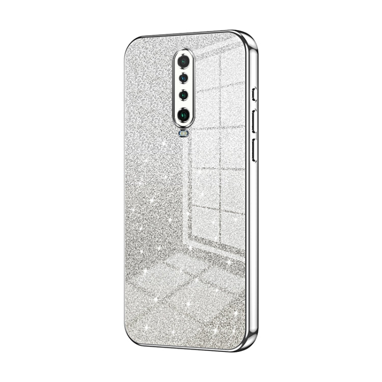 For Xiaomi Redmi K30 / K30 5G Gradient Glitter Powder Electroplated Phone Case(Silver) - Xiaomi Cases by PMC TechLife | Online Shopping South Africa | PMC TechLife | Buy Now Pay Later Mobicred