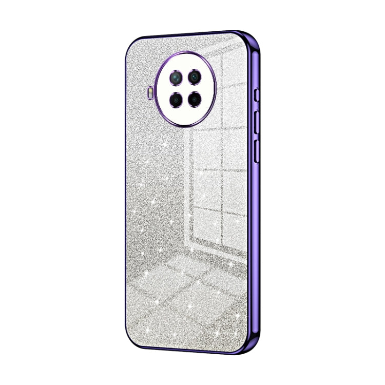 For Xiaomi Redmi Note 9 Pro 5G/Mi 10T Lite Gradient Glitter Powder Electroplated Phone Case(Purple) - free shipping - PMC TechLife - Order now!