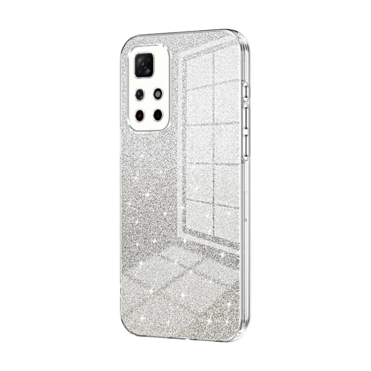 For Xiaomi Redmi Note 11T 5G/Note 11S 5G Gradient Glitter Powder Electroplated Phone Case(Transparent) - Xiaomi Cases by PMC TechLife | Online Shopping South Africa | PMC TechLife | Buy Now Pay Later Mobicred