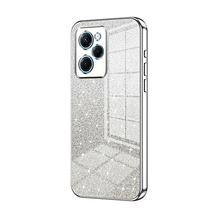 For Xiaomi Redmi Note 12 Pro Speed Gradient Glitter Powder Electroplated Phone Case(Silver) - Xiaomi Cases by PMC TechLife | Online Shopping South Africa | PMC TechLife | Buy Now Pay Later Mobicred