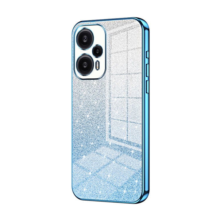 For Xiaomi Redmi Note 12 Turbo/Poco F5 Gradient Glitter Powder Electroplated Phone Case(Blue) - Xiaomi Cases by PMC TechLife | Online Shopping South Africa | PMC TechLife | Buy Now Pay Later Mobicred