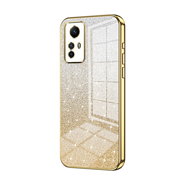 For Xiaomi Redmi Note 12S Gradient Glitter Powder Electroplated Phone Case(Gold) - Xiaomi Cases by PMC TechLife | Online Shopping South Africa | PMC TechLife | Buy Now Pay Later Mobicred