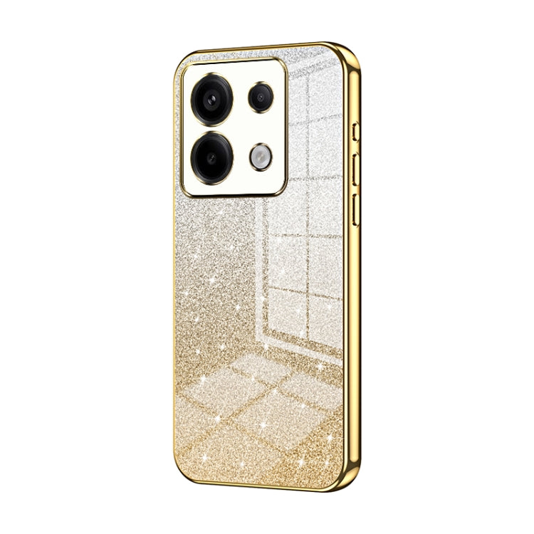 For Xiaomi Redmi Note 13 Pro 5G Gradient Glitter Powder Electroplated Phone Case(Gold) - Note 13 Pro Cases by PMC TechLife | Online Shopping South Africa | PMC TechLife | Buy Now Pay Later Mobicred
