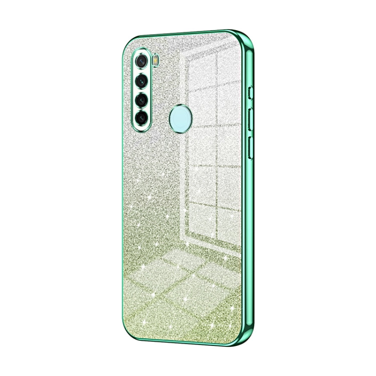 For Xiaomi Redmi Note 8 / Note 8 2021 Gradient Glitter Powder Electroplated Phone Case(Green) - Xiaomi Cases by PMC TechLife | Online Shopping South Africa | PMC TechLife | Buy Now Pay Later Mobicred