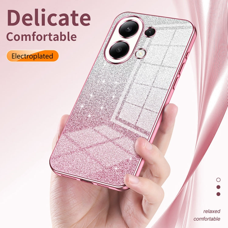 For Xiaomi Redmi Note 9 / 10X 4G Gradient Glitter Powder Electroplated Phone Case(Pink) - Xiaomi Cases by PMC TechLife | Online Shopping South Africa | PMC TechLife | Buy Now Pay Later Mobicred